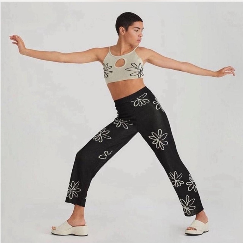 Paloma Wool iris flower knit pants